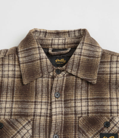 Stan Ray Quilted Plaid Overshirt in Brown