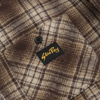 Stan Ray Quilted Plaid Overshirt in Brown thumbnail