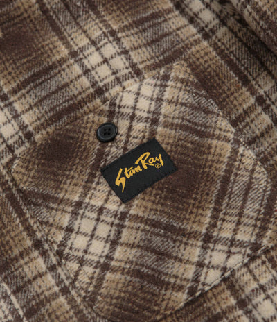 Stan Ray Quilted Plaid Overshirt in Brown