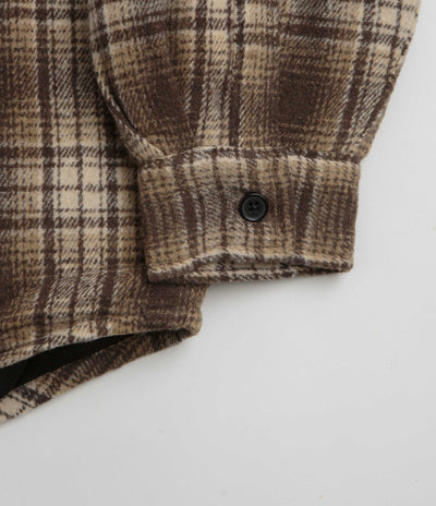 Stan Ray Quilted Plaid Overshirt in Brown