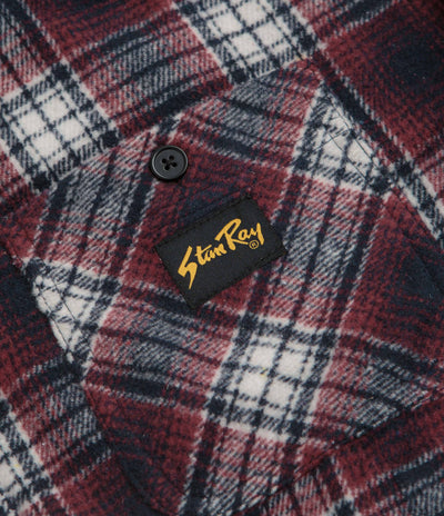 Stan Ray Quilted Plaid Overshirt in Red