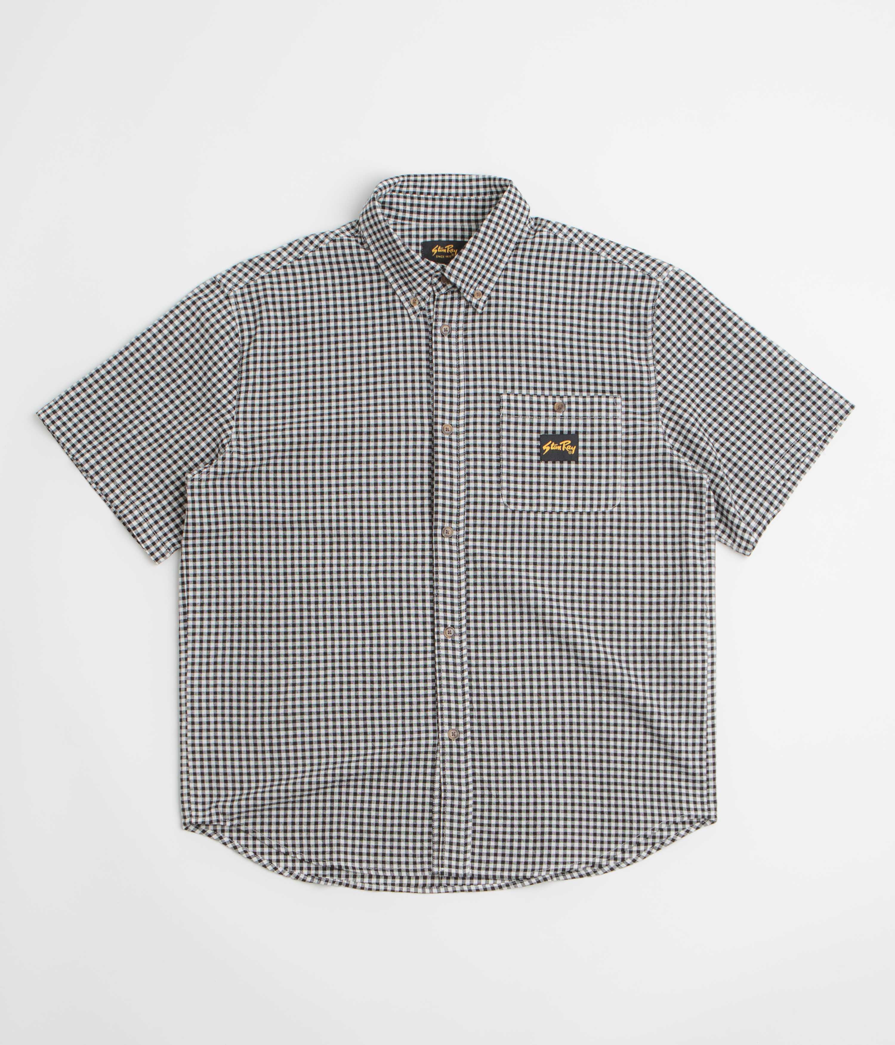 Stan Ray Short Sleeve Flannel Shirt in Shale Check
