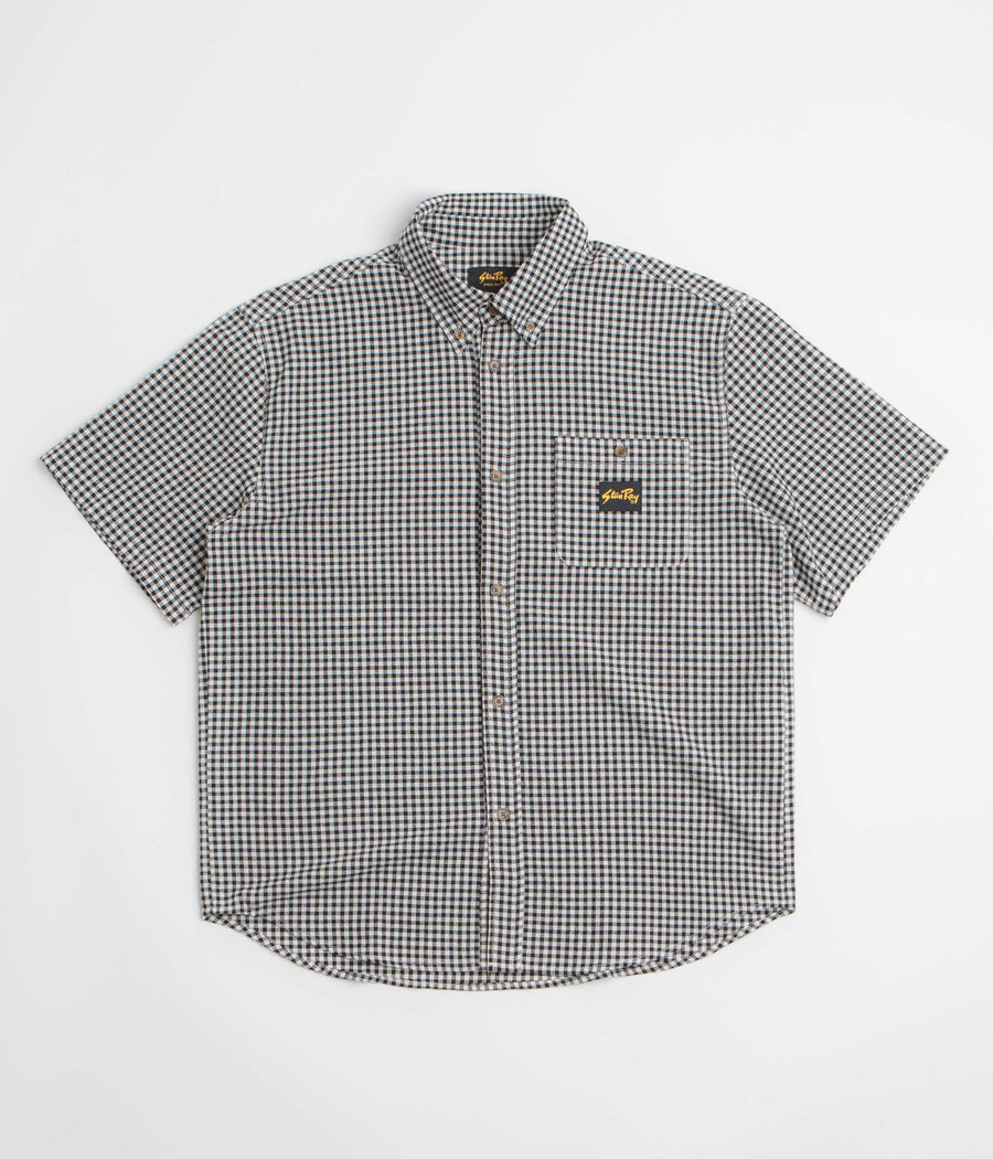 Stan Ray Short Sleeve Flannel Shirt in Shale Check