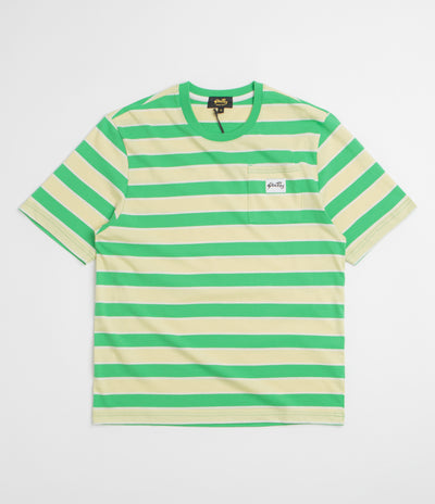 Stan Ray Stripe T-Shirt in Island Green and Sunlight
