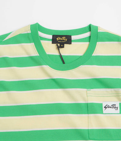 Stan Ray Stripe T-Shirt in Island Green and Sunlight