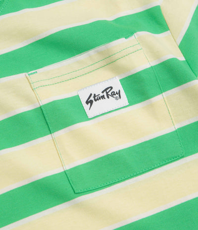 Stan Ray Stripe T-Shirt in Island Green and Sunlight