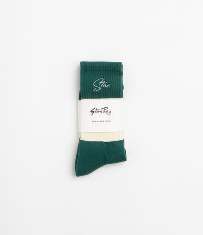 Stan Ray Wide Stripe Socks - Natural / Pineneedle