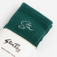 Stan Ray Wide Stripe Socks - Natural / Pineneedle thumbnail