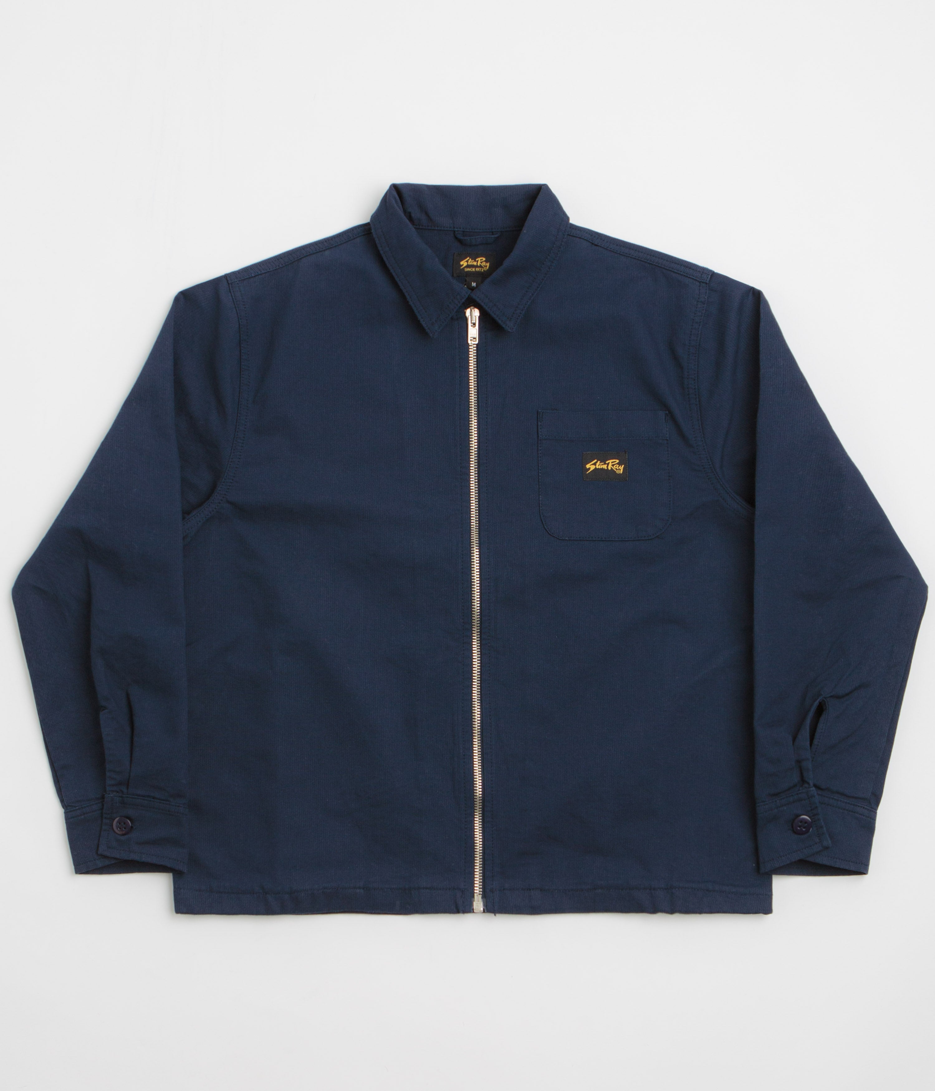 Stan Ray Zip Shirt  in Navy Bedford