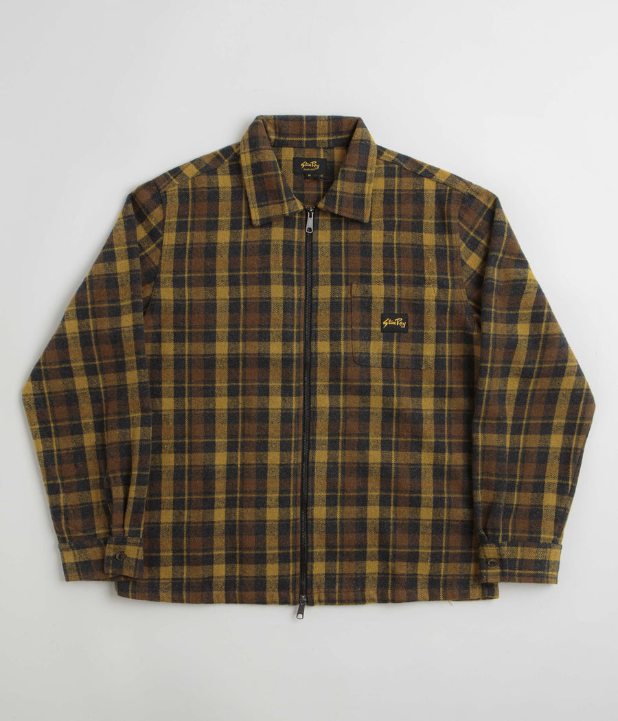 Stan Ray Zip Shirt in Acorn Plaid
