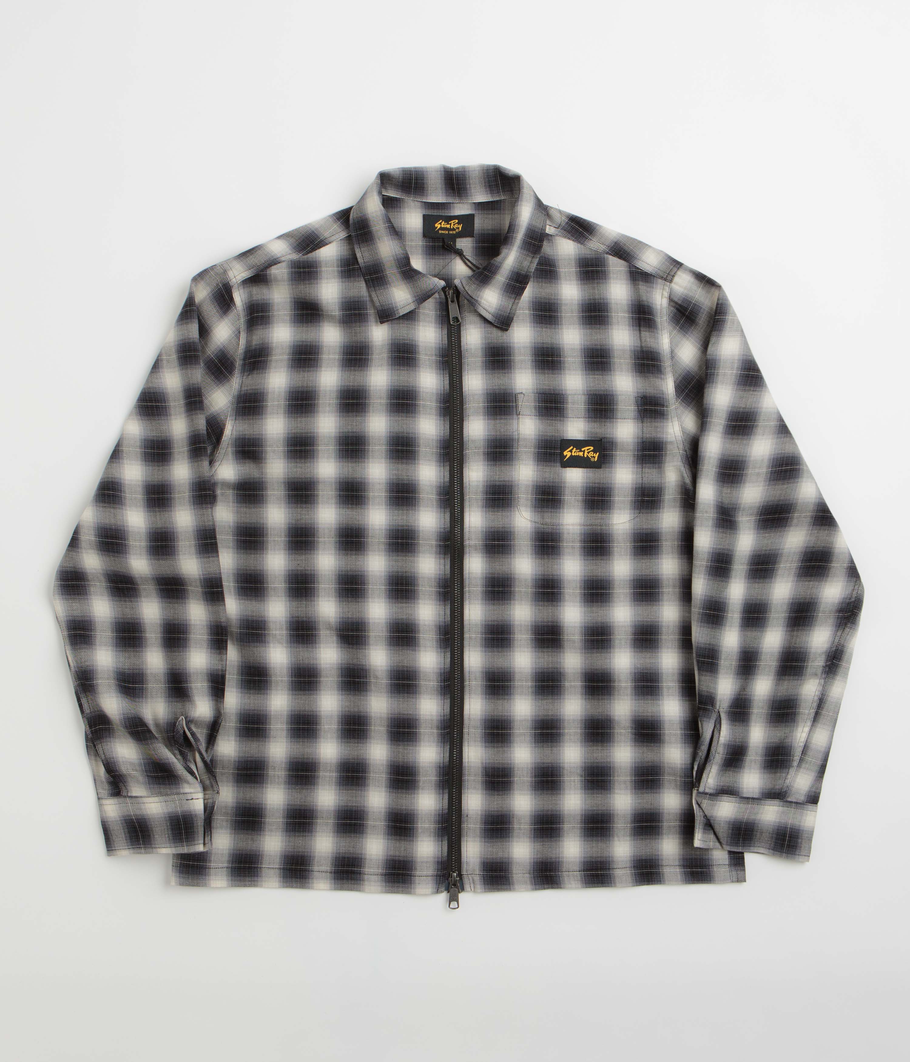 Stan Ray Zip Shirt - Black Check