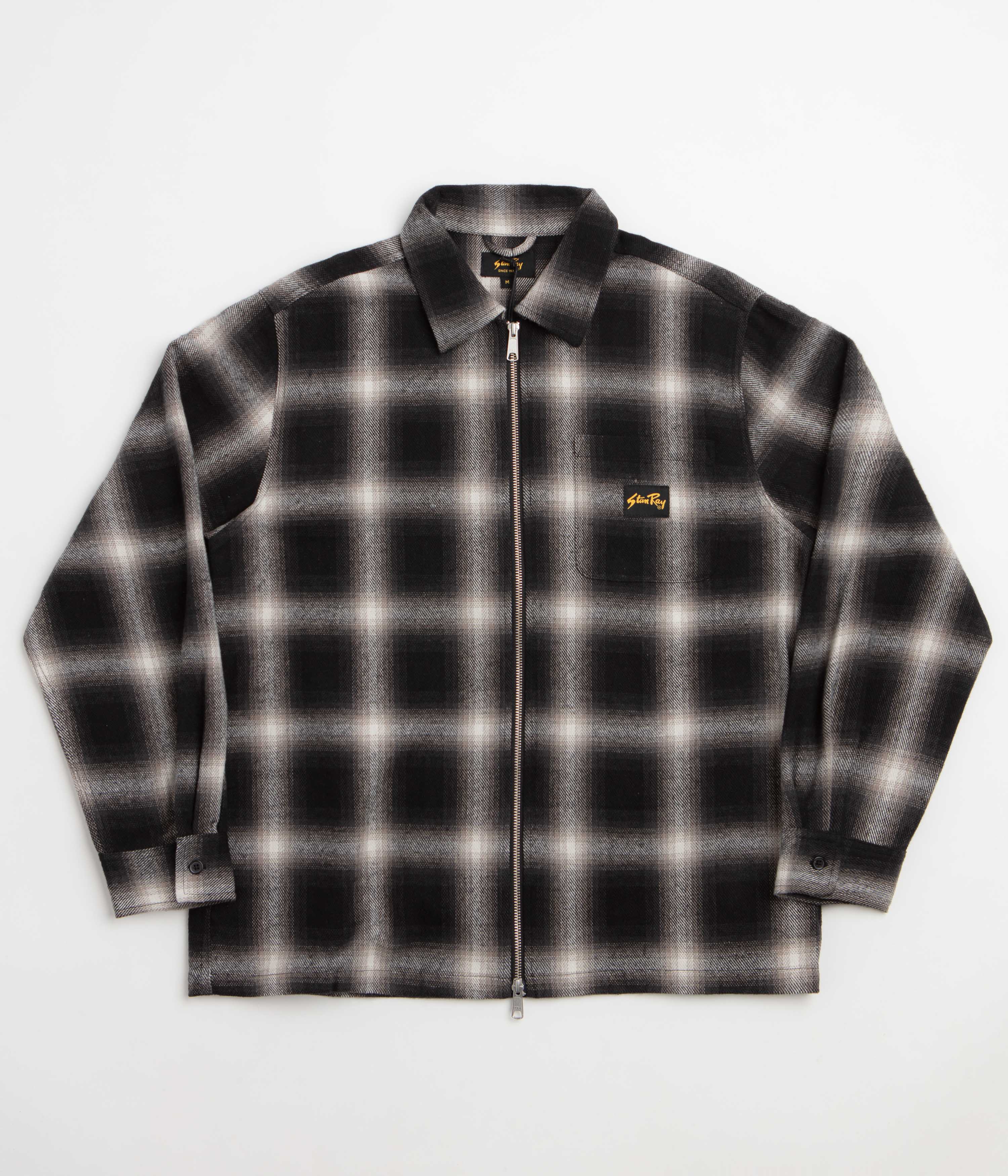 Stan Ray Zip Shirt - Black / White Check