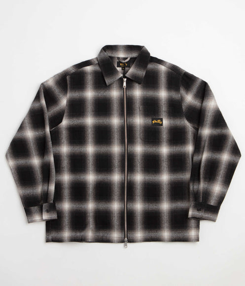 Stan Ray Zip Shirt - Black / White Check
