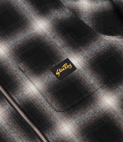 Stan Ray Zip Shirt - Black / White Check