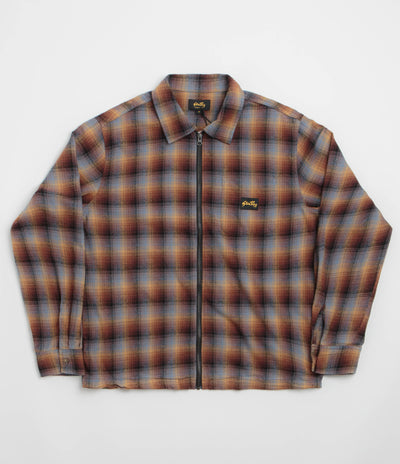 Stan Ray Zip Shirt - Brown / Blue Plaid
