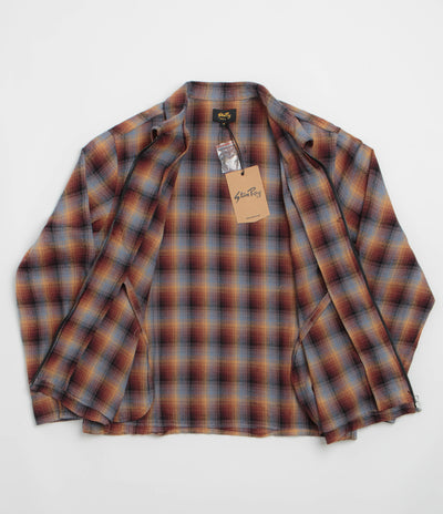 Stan Ray Zip Shirt - Brown / Blue Plaid
