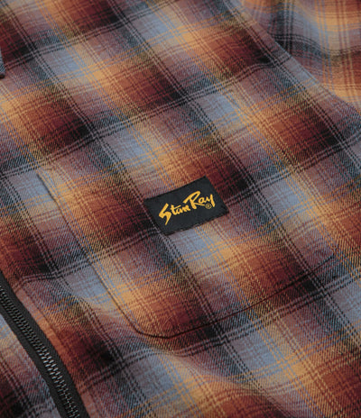 Stan Ray Zip Shirt - Brown / Blue Plaid