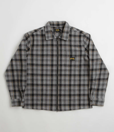 Stan Ray Zip Shirt in Charcoal Plaid