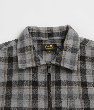Stan Ray Zip Shirt in Charcoal Plaid