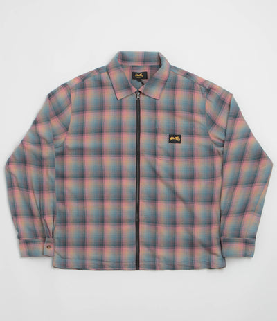 Stan Ray Zip Shirt - Pink / Teal Plaid
