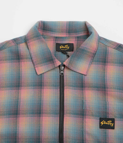Stan Ray Zip Shirt - Pink / Teal Plaid