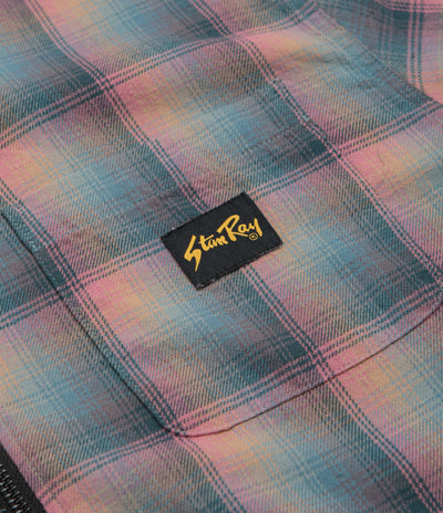Stan Ray Zip Shirt - Pink / Teal Plaid