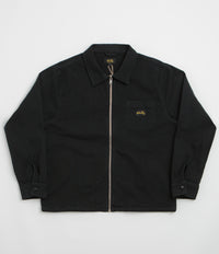Stan Ray Zip Shirt in Washed Black Canvas