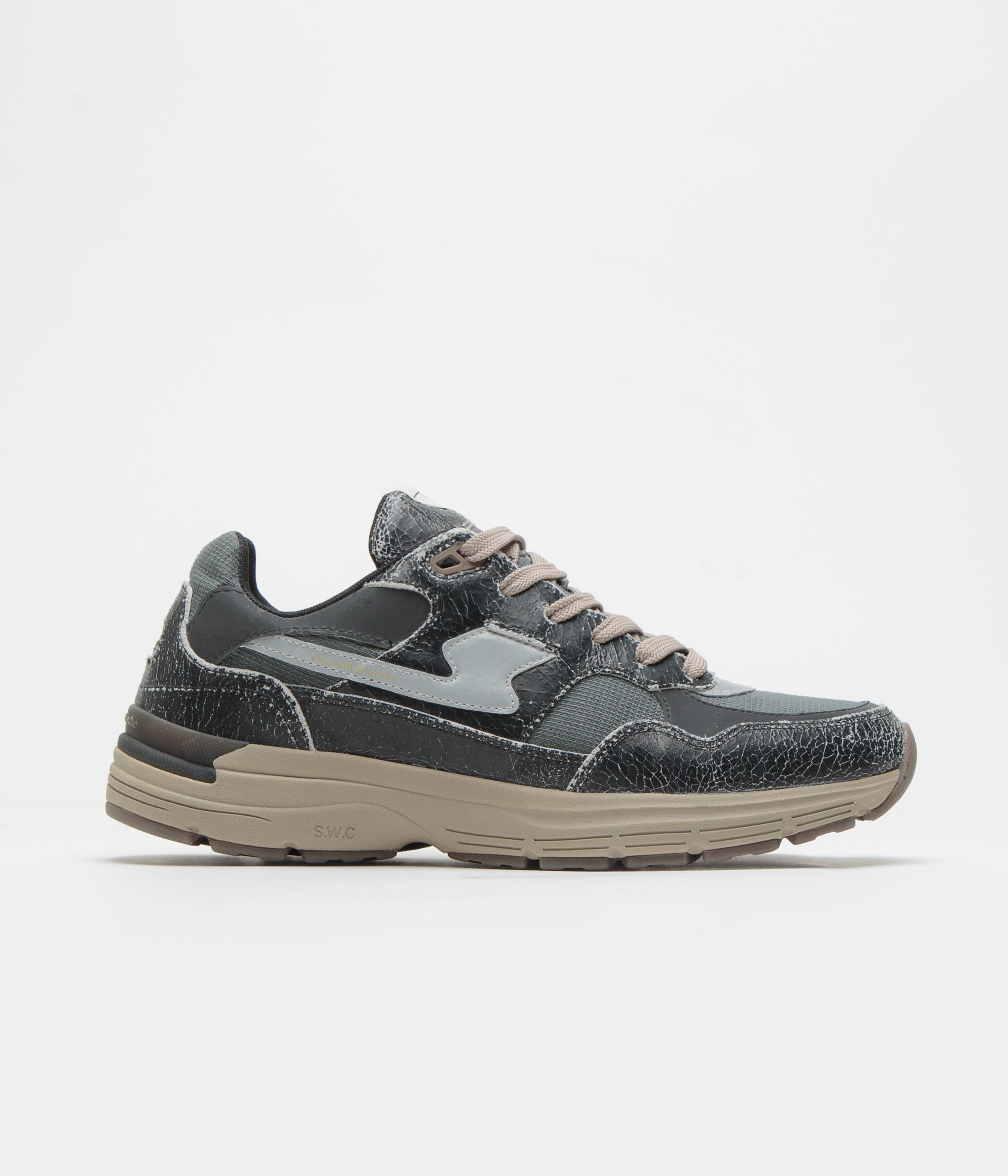 Stepney Workers Club Amiel S-Strike Geo-Merged Shoes in Cordura Black