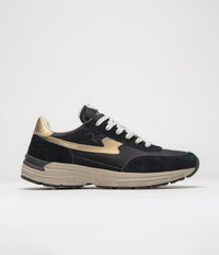 Stepney Workers Club Osier S-Strike Geo-Merged Shoes in Black and Gold