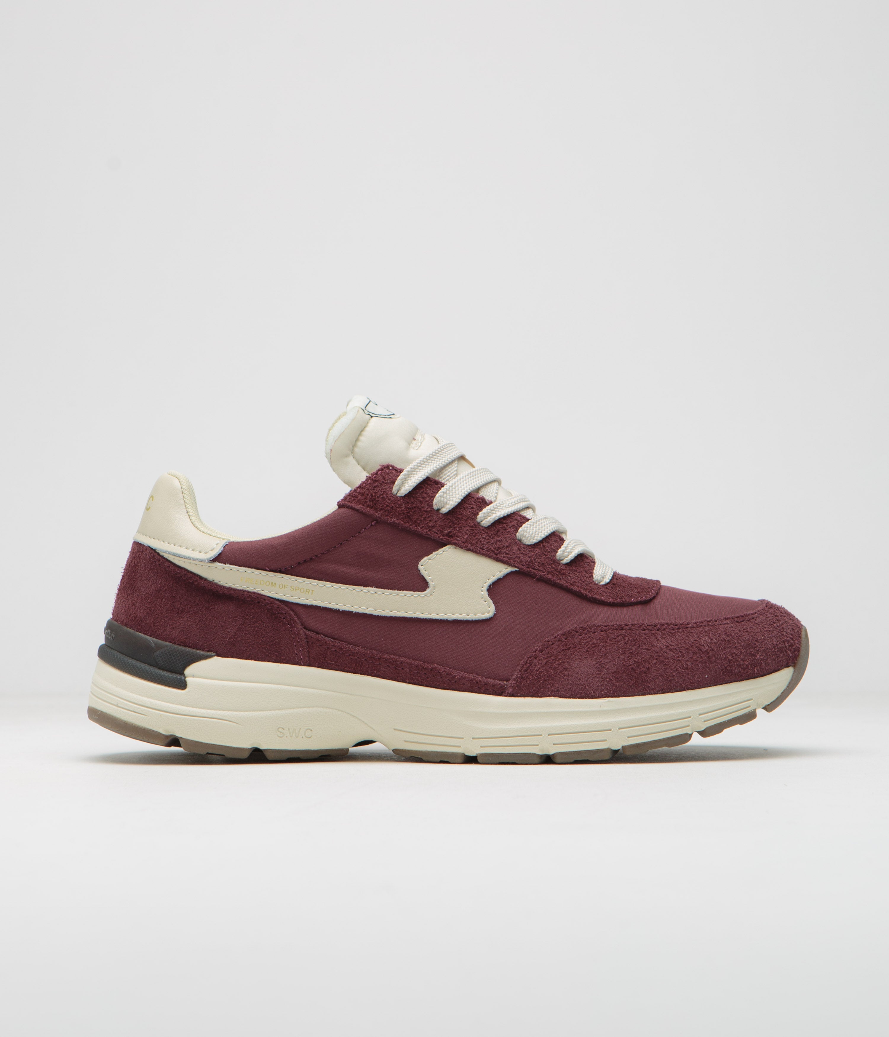 Stepney Workers Club Osier S-Strike Raw Suede Shoes in College Red