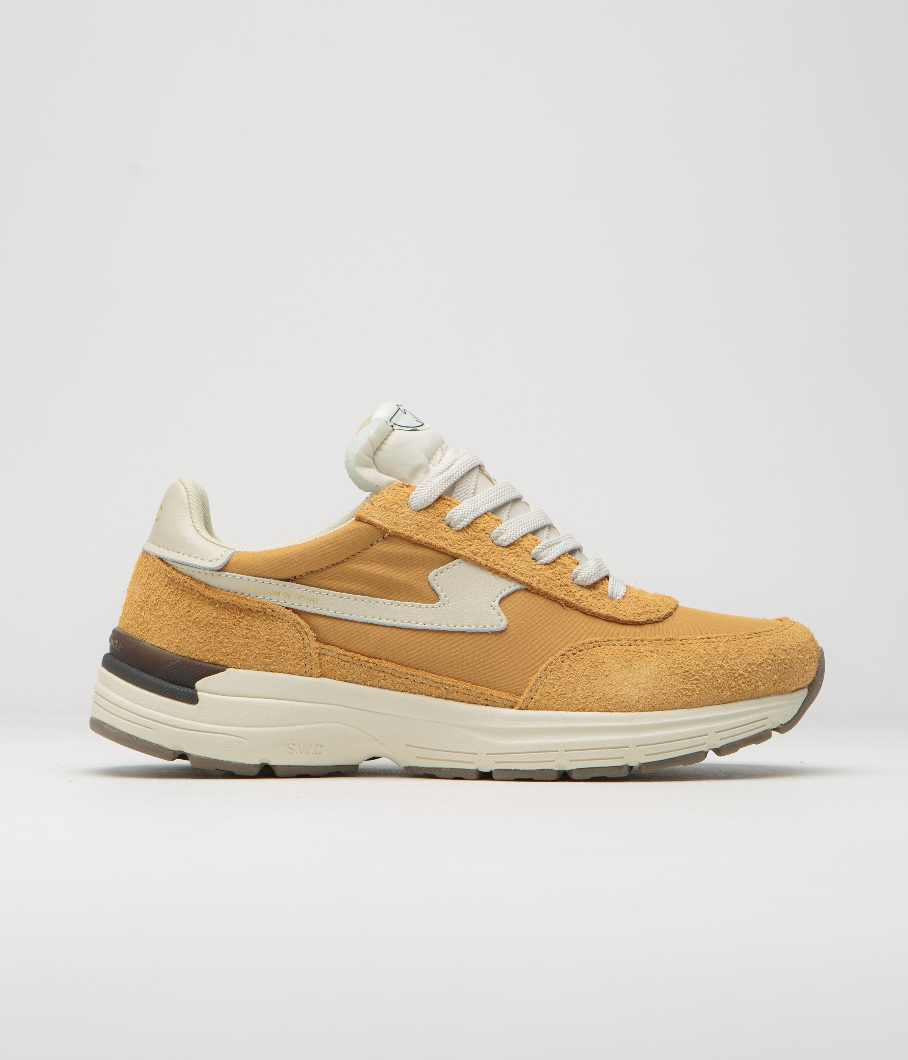 Stepney Workers Club Osier S-Strike Raw Suede Shoes in College Yellow