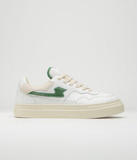 Stepney Workers Club Pearl S-Strike Leather Shoes in White and Green