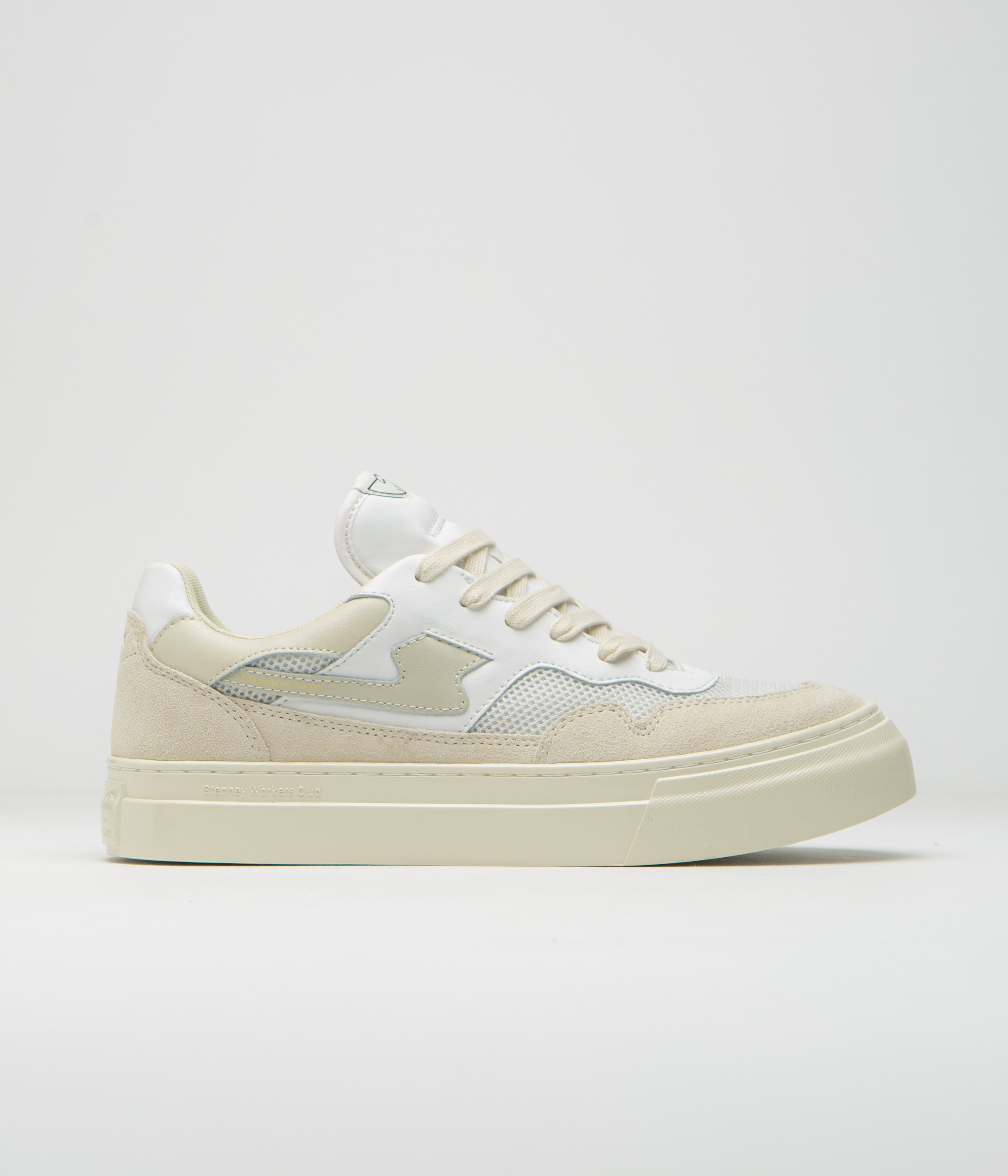 Stepney Workers Club Pearl S-Strike Suede Shoes in Ecru Putty