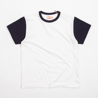 Sunray Sportswear La'ie T-Shirt in Off White and Dark Navy thumbnail