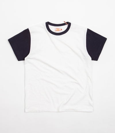 Sunray Sportswear La'ie T-Shirt in Off White and Dark Navy