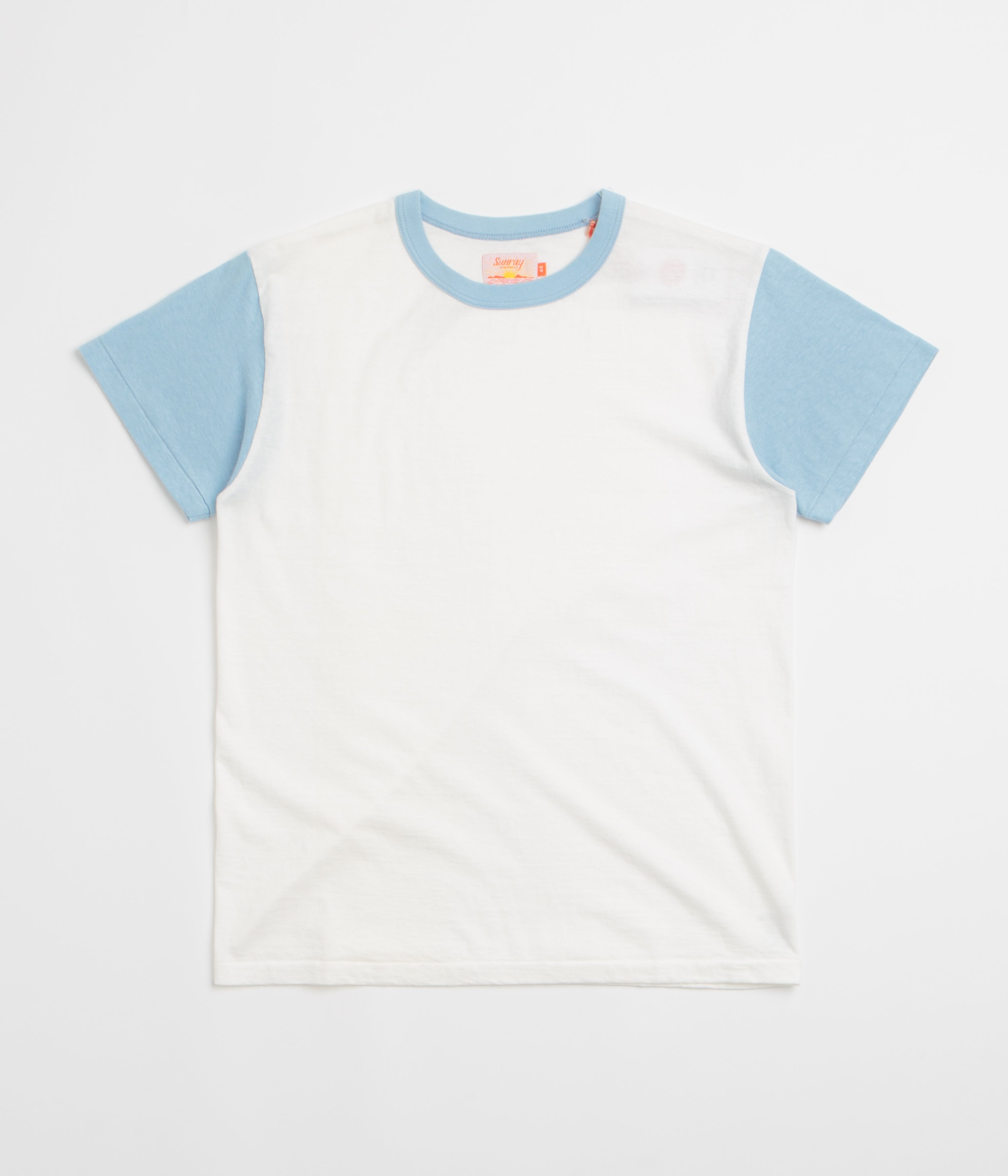 Sunray Sportswear La'ie T-Shirt in Off White and Duck Egg