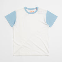 Sunray Sportswear La'ie T-Shirt in Off White and Duck Egg thumbnail