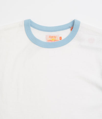 Sunray Sportswear La'ie T-Shirt in Off White and Duck Egg