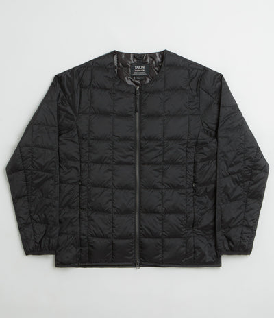 Taion Crewneck W-Zip Down Jacket in Black