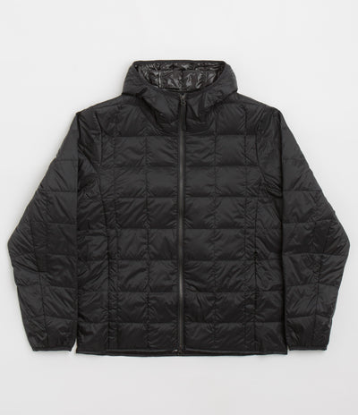 Taion Hooded Zip Down Jacket in Black