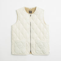 Taion Military Crewneck W-Zip Down Vest in Off White thumbnail