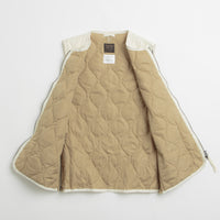Taion Military Crewneck W-Zip Down Vest in Off White thumbnail