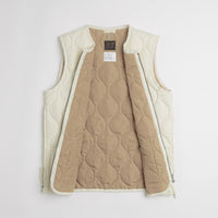 Taion Military Crewneck W-Zip Down Vest in Off White thumbnail