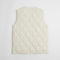 Taion Military Crewneck W-Zip Down Vest in Off White thumbnail