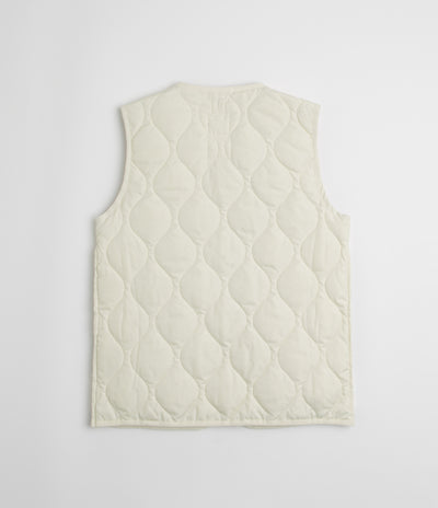 Taion Military Crewneck W-Zip Down Vest in Off White