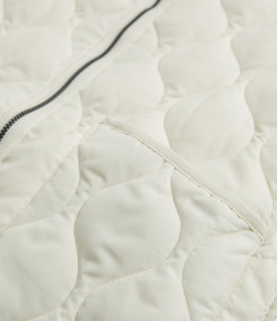 Taion Military Crewneck W-Zip Down Vest in Off White