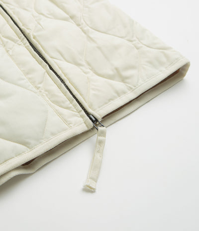 Taion Military Crewneck W-Zip Down Vest in Off White