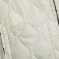 Taion Military Crewneck W-Zip Down Vest in Off White thumbnail