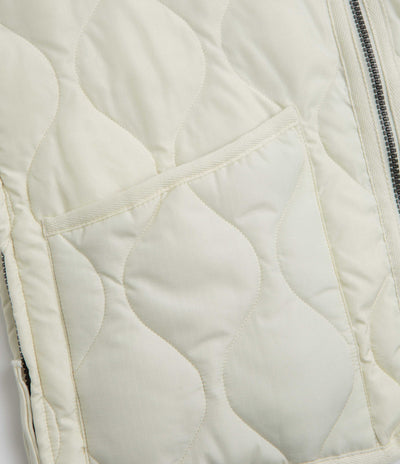 Taion Military Crewneck W-Zip Down Vest in Off White
