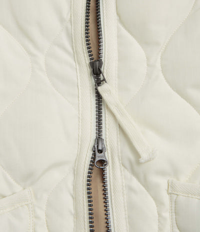 Taion Military Crewneck W-Zip Down Vest in Off White